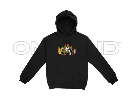 Around the Table in the 90's - Retro Cartoon Hoodie