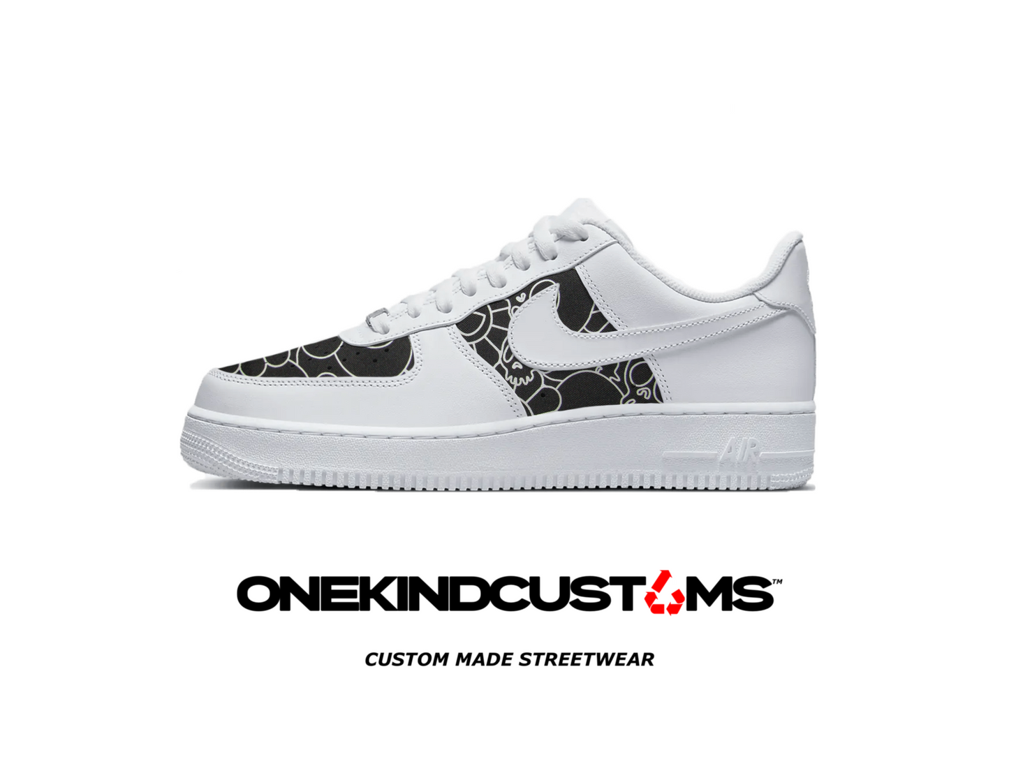 Custom Skull & Flower Nike Trainers | ONEKIND