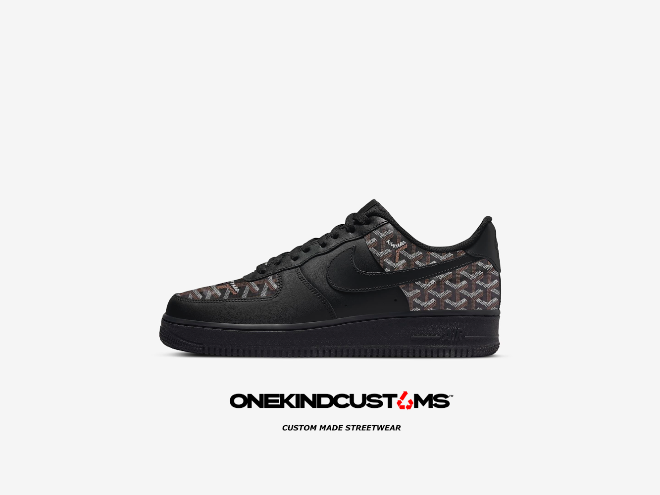 Black Pattern Nike AF1 Trainers | ONEKIND