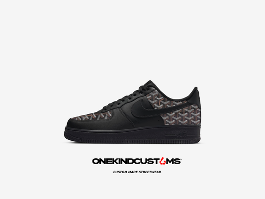 Black Pattern Nike AF1 Trainers | ONEKIND