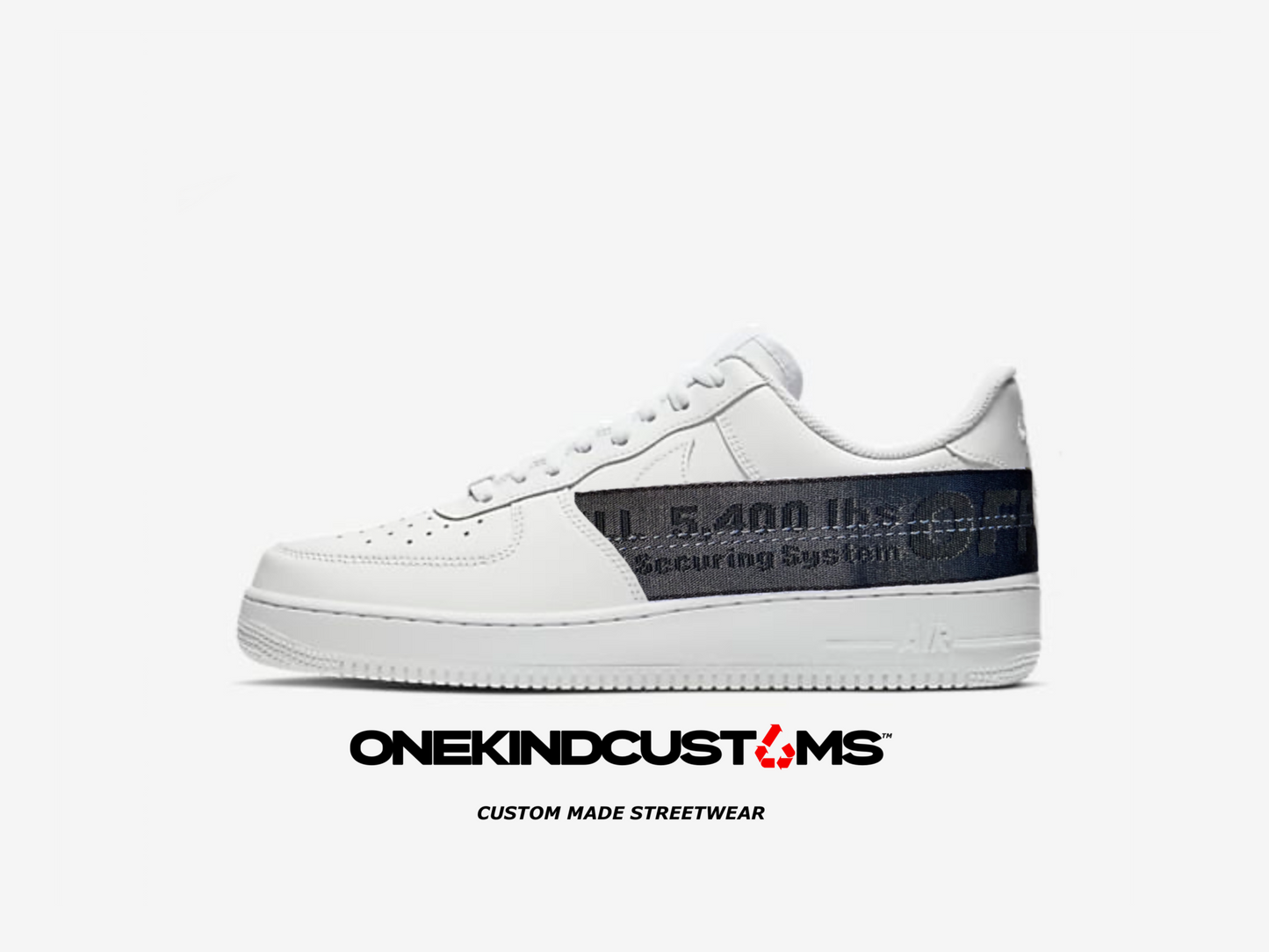 Custom OW Style Nike Trainers | Black, Baby Blue & Neon Green | ONEKIND