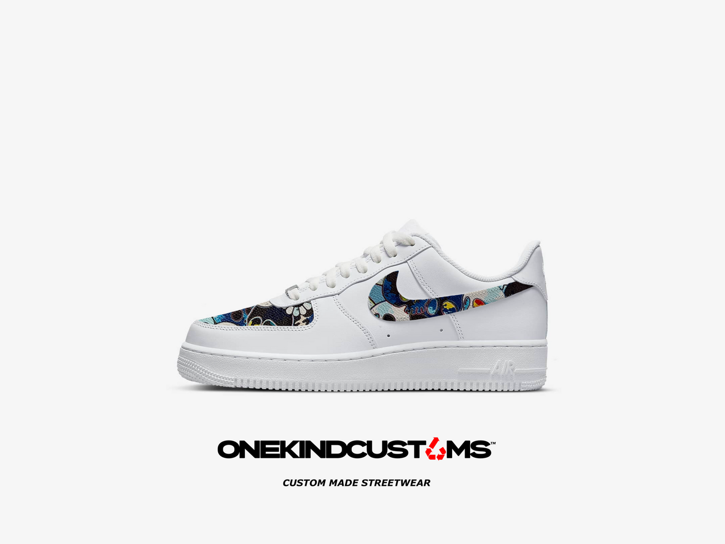 Custom Blue Skull Nike Trainers | ONEKIND